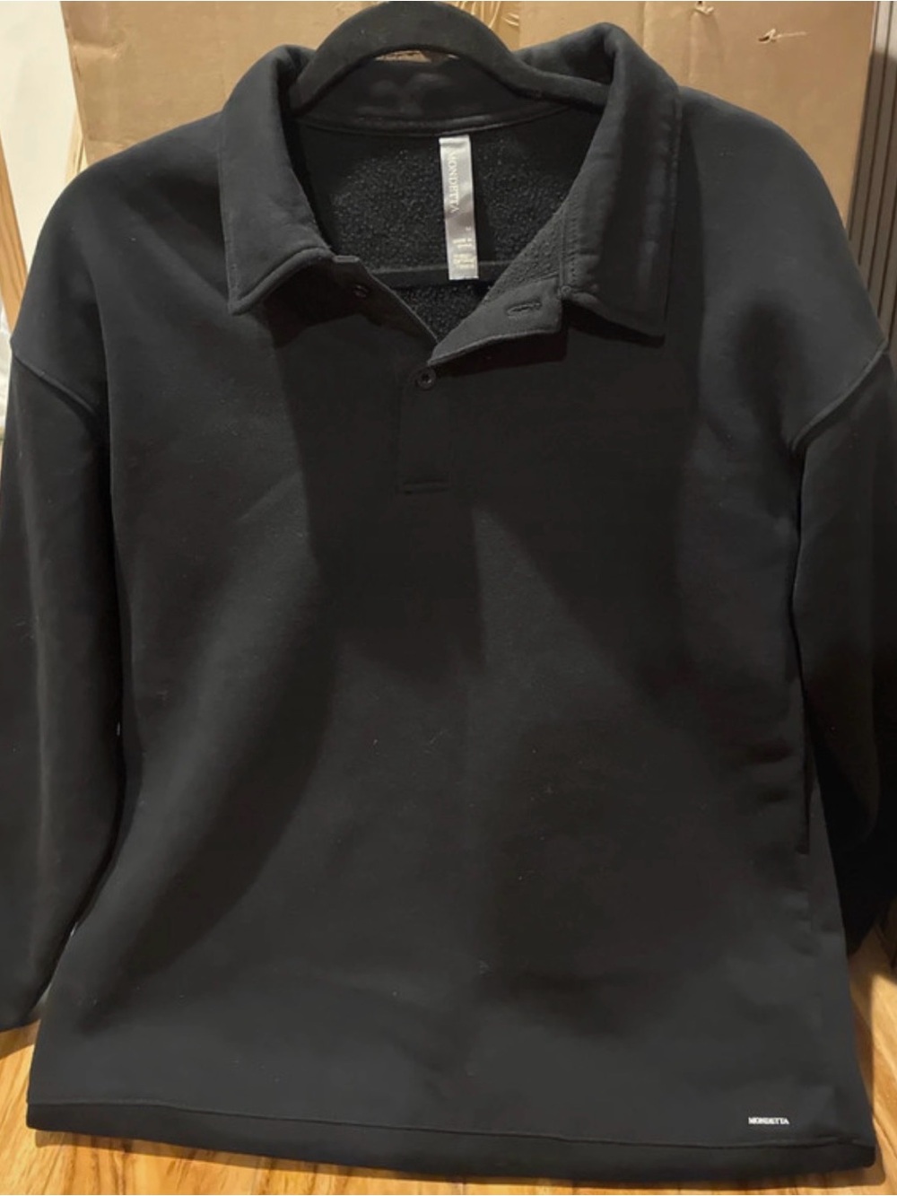 Mondetta Men's Black Half-Zip Collared Sweater